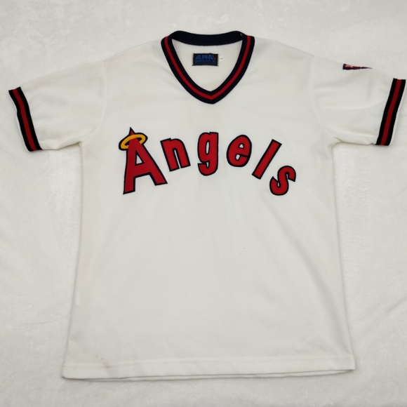 Alpha California Angels jersey original made in USA baseball v-neck pullover - Picture 10 of 14
